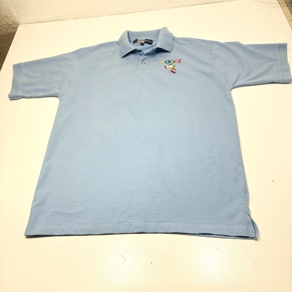 COOGI Australia‎ Polo Shirt Light Blue Short Sleeve Men's Size XXL Collared